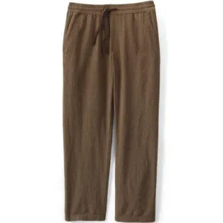 Soft Ease Classic Fit Schlupfbund-Hose aus Leinenmix für Herren, Herren, size: regular, Braun, Leinen/Baumwoll-Mischung, by Lands' End