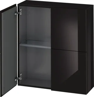 Duravit L-Cube Halbhochschrank Schwarz Hochglanz 700x243x800 mm - LC116704040 LC116704040