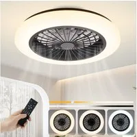 Nettlife Deckenventilator Deckenventilator Mit Beleuchtung Leise 16W, Wohnzimmer Lampe mit Ventilator für Schlafzimmer Esszimmer