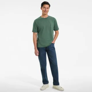 Super-T Kurzarm-Shirt, Classic Fit, Herren,  Grün, Baumwolle, by Lands' End