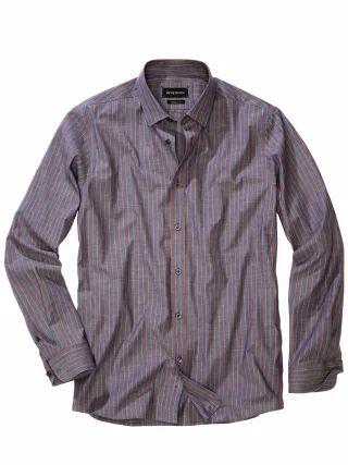 Mey & Edlich Herren Un-Uniform-Hemd Blau 100 % Baumwolle