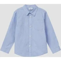 s.Oliver Langarmhemd Hemd Baumwollhemd aus Chambray mit Brusttasche