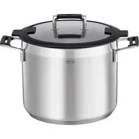 RÖSLE Gemüsetopf SILENCE PRO, Edelstahl 18/10, Suppentopf mit Innenskalierung, 8,7 l, Ø 24 cm, Induktion