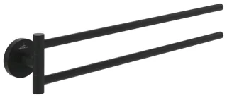 Villeroy & Boch Handtuchhalter zweiarmig Elements - Tender 53x427x80mm Matt Black TVA151038000K5