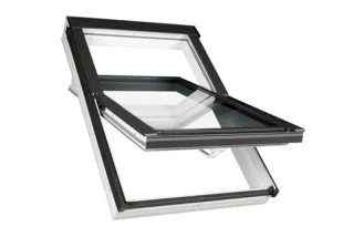 VELUX Austauschfenster 3fach Verglasung für alte VELUX Dachfenster (GGL, GGU, GPL, etc.) von 1991-2013 inkl. Austauscheindeckrahmen EHU von FAKRO 114 x 140 - für Velux 608" und "S08""