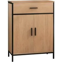 EUGAD Beistellschrank mit verstellbarem Regal, 1 Schublade 2 Türen 60x80x30cm