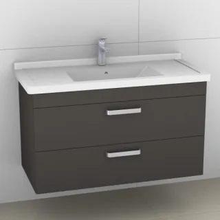 Artiqua 411 Waschtischunterschrank für Starck 3 030410 Stahlgrau, 411-WU2L-D07-7142-88 411-WU2L-D07-7142-88