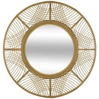 Atmosphera Créateur d'intérieur Wandspiegel Boho-Spiegel mit Bambusrahmen INA, Ø 70 cm