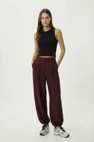 Hochtaillierte plissierte Salwar-Hosen