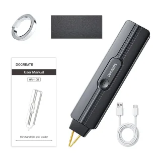 DOCREATE HR-10B Mini Handheld Spot Welder Dual-Pulse 9 Welding Levels 2200mAh 800A Max Output Type-C Rechargeable Batter