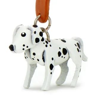 Dalmatiner Hunde Schl?sselanh?nger aus Leder
