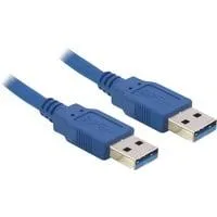 USB 3.2 Gen 1 Kabel, USB-A Stecker > USB-A Stecker blau, 1 Meter