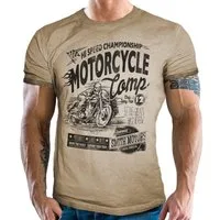 GASOLINE BANDIT® T-Shirt für Biker im Vintage Washed Look: Motorcycle Competition
