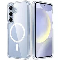 CoolGadget Handyhülle Premium Silikon Handy Case für Samsung Galaxy S24 6,2 Zoll, Hülle Transparent Schutzhülle kompatibel mit MagSafe Zubehör