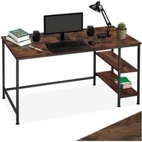 tectake Schreibtisch Computertisch Donegal 140x60x76,5cm (1-St., 1 tlg), Schnörkelloser Schreibtisch im beliebten Industrie-Design