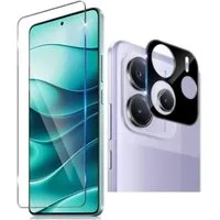 CLM-Tech Displayschutzfolie 1x für Xiaomi Redmi Note 14 4G, 2er Set Kameraglas Panzerglas Displayschutz 9H Glas Folie, 2 Stück, Anti-Fingerabdruck und blasenfreie Anbringung