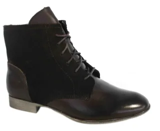 Hush Welpen Farland -Knöchel Leder dunkelbraune Stiefel Schuhe Damen H506631 B34B