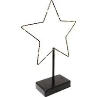 ToCi LED Stern Deko-Aufsteller Stern LED-Beleuchtung Metall-Leuchter 30 LED 22x34 cm