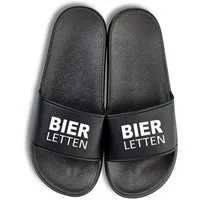 Youth Designz Herren Damen Badelatschen "Bier Letten" Print lustig Geschenk Unisex Badeschuh wasserdicht