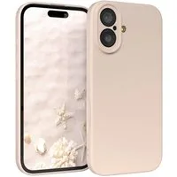 EAZY CASE Handyhülle für Apple iPhone 17 Hülle Silikon 6,3 Zoll, Bumper Case Matt Slimcover Silikonschutzhülle elastisch Taupe / Beige