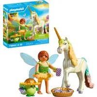 Playmobil® Sammeleinhorn, Regenbogenblume mit Fee (71840), Princess Magic Konstruktions-Spielset, (24 St)