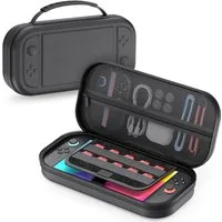 TUWENA Switch 2 Tasche Kompatibel Schutzhülle, Harte Tragetasche Hülle Case Zubehör Nintendo (mit Aufbewahrung für 10 Spiele, Konsole)