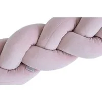 Loolay Nestchenschlange SAMT ALTROSA Geflochtenes Kissen Zierkissen Dekokissen Bettumrandung, (Zugluftstopper Zugluft Schlange Wickeltischumrandung Babybett Kinderzimmer Schutz, VELOURS SAMT Bettschlange 100 150 200 300 400 cm und Länge auf Anfrage),