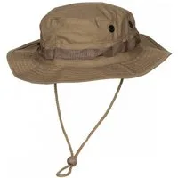 MFH Outdoorhut US GI Buschhut, mit Kinnb.,GI Boonie, Rip S., coyote tan - M (Packung) umlaufende Schlaufen