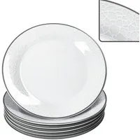 MamboCat Frühstücksteller MamboCat 6x Venedig Kuchenteller Ø20,5cm Porzellan Relief Dessert