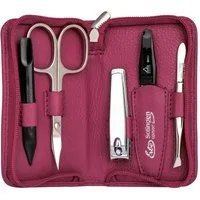 ERBE Maniküre-Etui Lederetui mit Zippverschluss, 5 tlg., bestückt mit Solinger Premium Stahlwaren