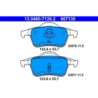 ATE Bremsbel?ge hinten Volvo S60 S80 V70 Xc70