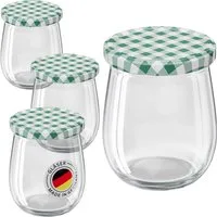 Wellgro Vorratsglas Einmachgläser mit Schraubdeckel 417ml - Deckel To 82, (12-tlg)