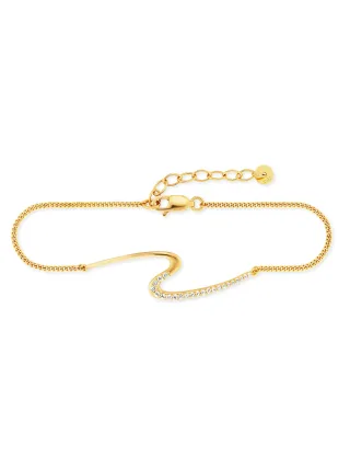 cai Armband 925/- Sterling Silber vergoldet Topas