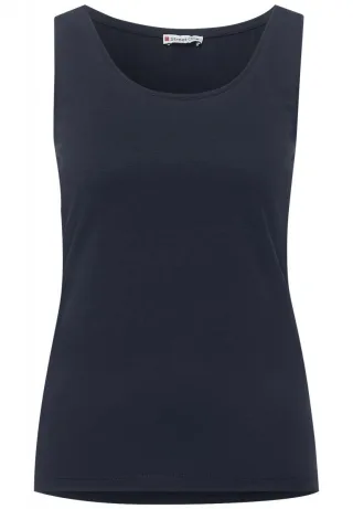Street One - Top in Unifarbe blau - Gr. - 34