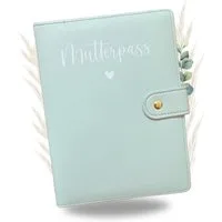 Malino Mutterpass-Hülle Mutterpasshülle Leder Mint Deutsch, Schutzhülle Mutterpass-Hülle