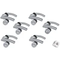 Alpertec Türbeschlag Rosettengarnitur für 5 Zimmertüren BB und 1 Bad/WC-Tür (6 St., Spar-Set), Edelstahl satiniert