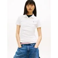 Tommy Jeans Poloshirt TJW SLIM ESSENTIAL POLO SHORT SLEEVE mit Logostickerei, Piqué