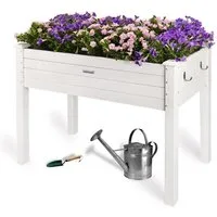 needs&wants® Hochbeet aus Holz für Garten Balkon Terrasse schmal, Pflanzkasten Kräuterbeet, Bausatz rechteckig mit Vlies-Folie Pflanzenkasten klein deko, Gemüse