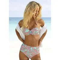 Venice Beach Bügel-Bandeau-Bikini-Top Paislee, bedruckt, wattierte Cups, seitliche Stäbchen, abnehmbare Träger