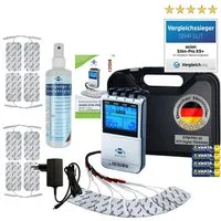 Axion TENS-EMS-Gerät 4 Kanal STIM-PRO X9+ TENS Gerät, TENS Schmerztherapiegerät, (Spar-Set), MEDIZINPRODUKT, EMS Muskelaufbau, Massagegerät, Beckenbodentraining