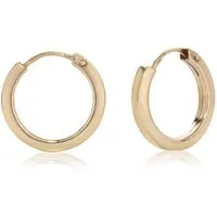 NKlaus Paar Creolen Paar Creolen 10mm eckig 333 Gelb Gold 8 Karat Ohrr (Paar)