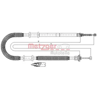 Metzger Handbremsseil hinten Fiat Doblo 119 223