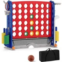 COSTWAY Spiel, 4 in Einer Reihe Strategiespiel, höhenverstellbar