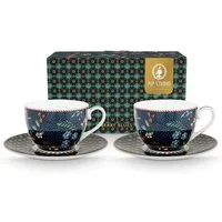PiP Studio Tasse Berry Blues Kaffeetasse m.U. blau 280ml Set2, Porzellan