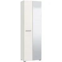 Home affaire Garderobenschrank Beny Kleiderschrank, Stauraumschrank, Flurschrank, Höhe 193 cm Hochglanzfronten, Spiegeltür, Breite 60 cm, ausziehbare Kleiderstange