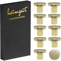 heimzeit Möbelgriff heimzeit Möbelknöpfe Modern - 10 Stück (Set), für Schubladen, Türen und Kommoden, inkl. Schraube
