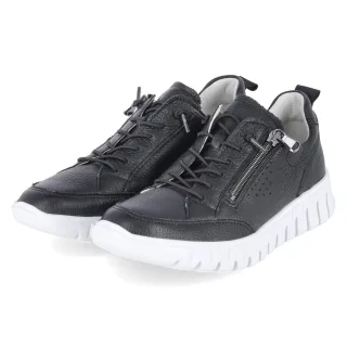 Waldläufer Halbschuhe BIRDY  Schwarz - Gr. 37,5 -  Leder und Textil