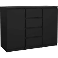 Home affaire Kommode Naia, Sideboard, 4 Schubladen, 2 Türen, Aufbewahrung, grifflose Front, Mit Einlegeböden, modern, skandinavisches Design, in mehrere Farben