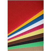 CLAIREFONTAINE Bastelkartonpapier Pack 15 Bögen Wellpappe, 50x35cm, 300g - Sortierung 295699C, Bastel für Schule