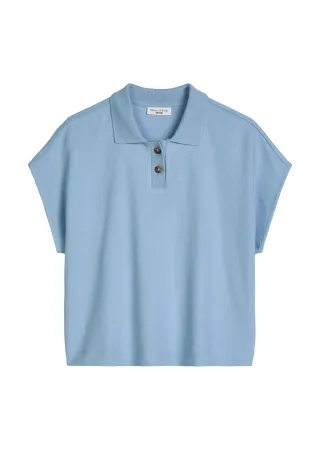 Marc OPolo DENIM - Poloshirt wide Flaxflower Blue - Gr. - XS